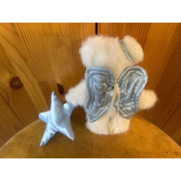 Boyds Bears AngelBoy Bear Blue Star Plush 5” Baby’s First Christmas Ornament (58 - Picture 3 of 7